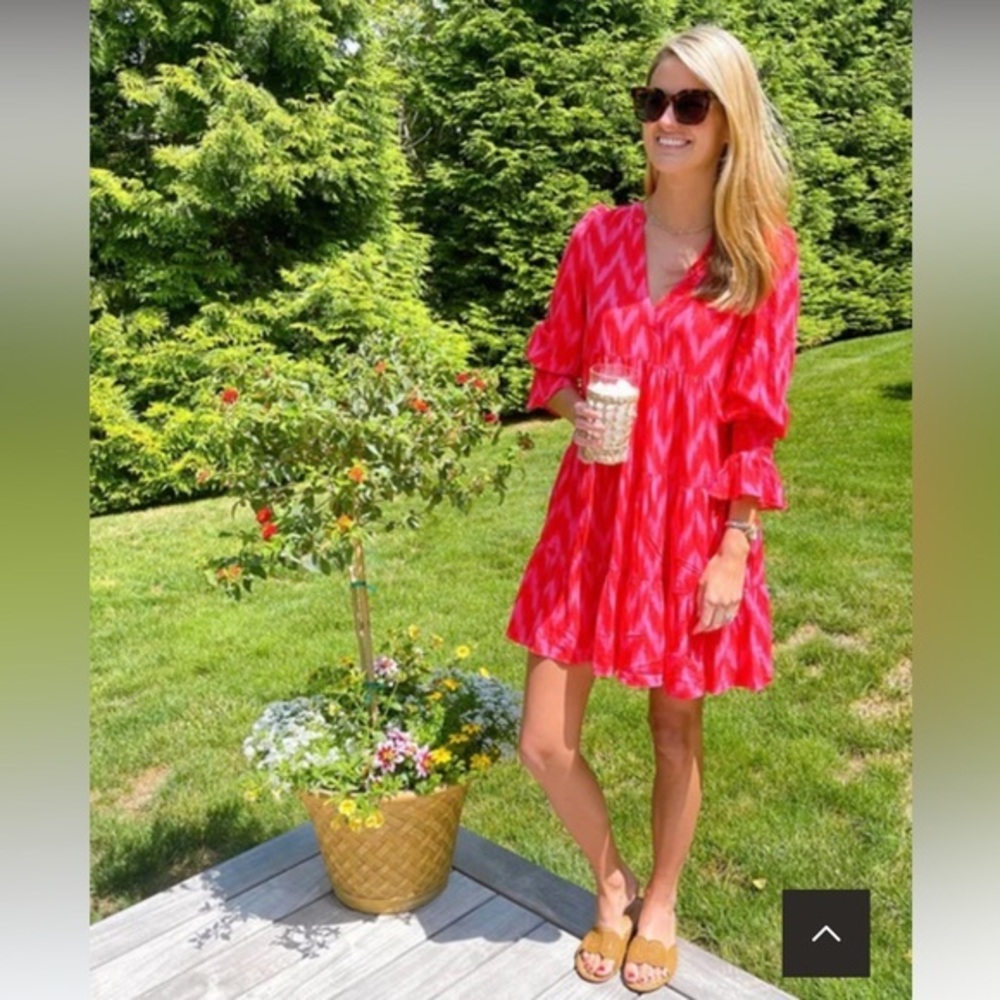 New POMANDER PLACE Hot Pink Ikat Kenzo Dress xs